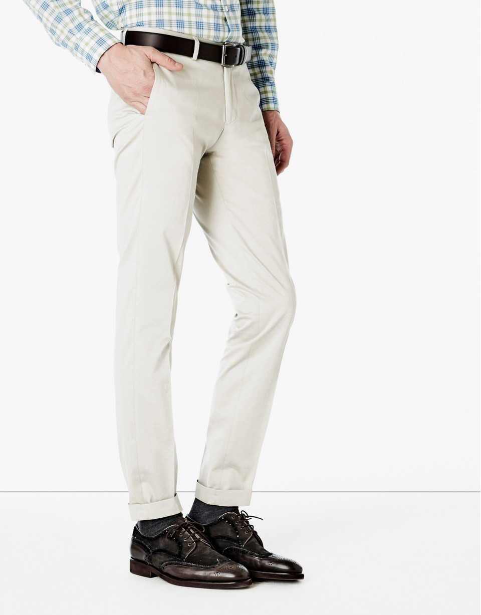 Stone-colored suit pants 