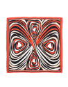 Orange geometric print silk scarf