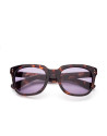 Brown tortoise square plastic sunglasses
