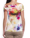 Camiseta  manga corta y cuello barco