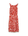 Orange pleated dress