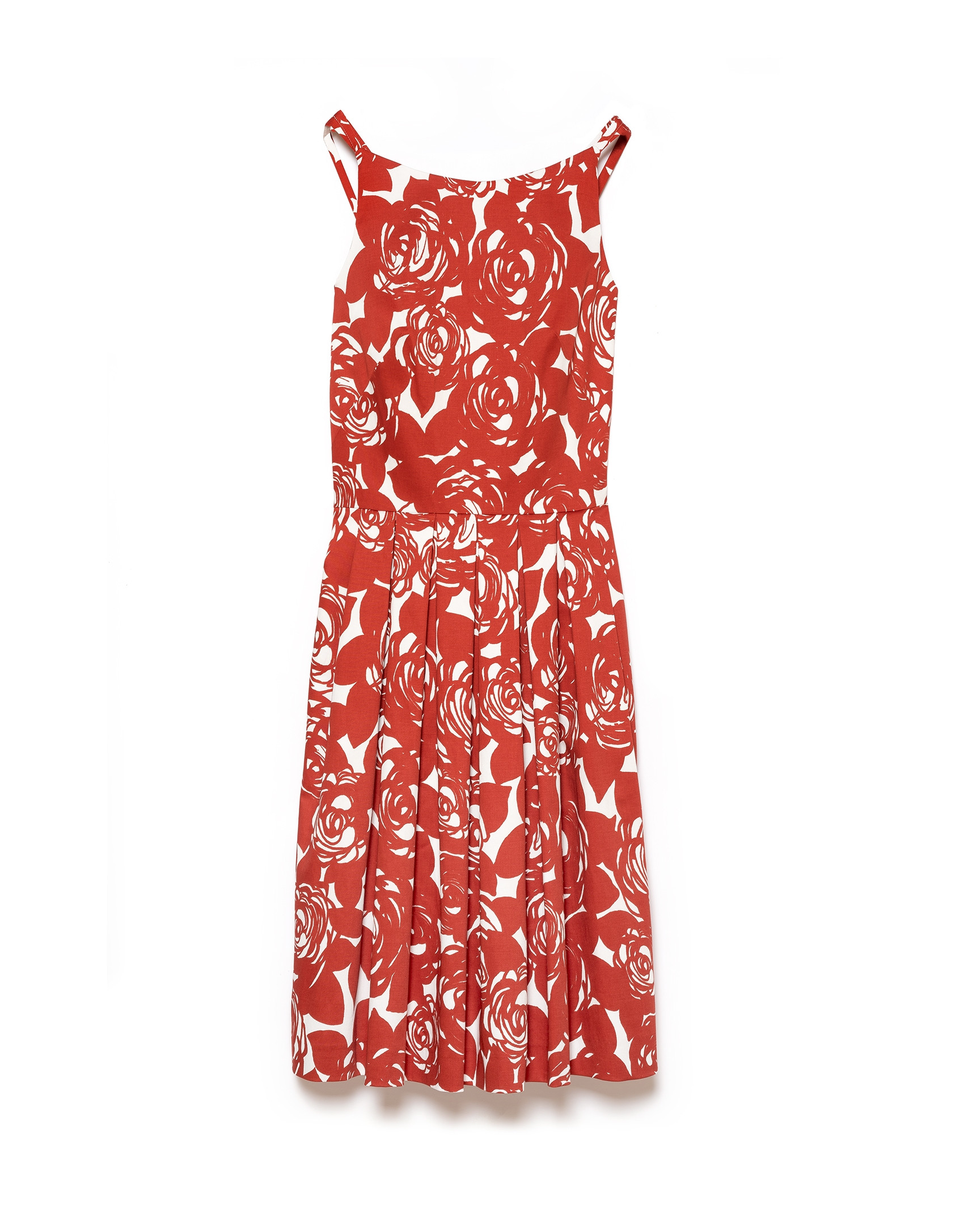Vestido pliegues naranja