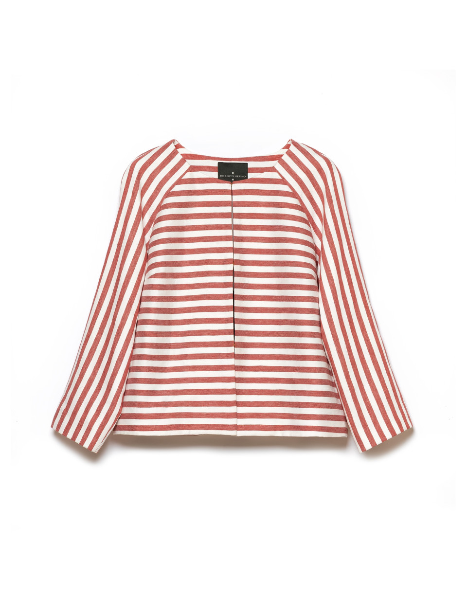 Striped short jacket