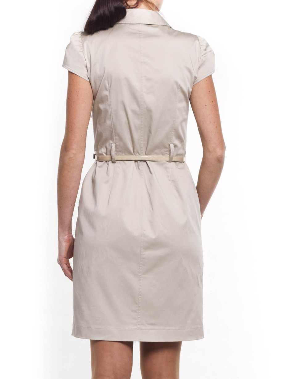 Vestido camisero de manga corta