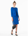 Vestido jacquard azul