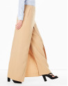 Hazelnut long wrap-around skirt