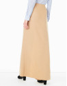 Hazelnut long wrap-around skirt