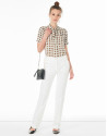 Pantalón recto blanco