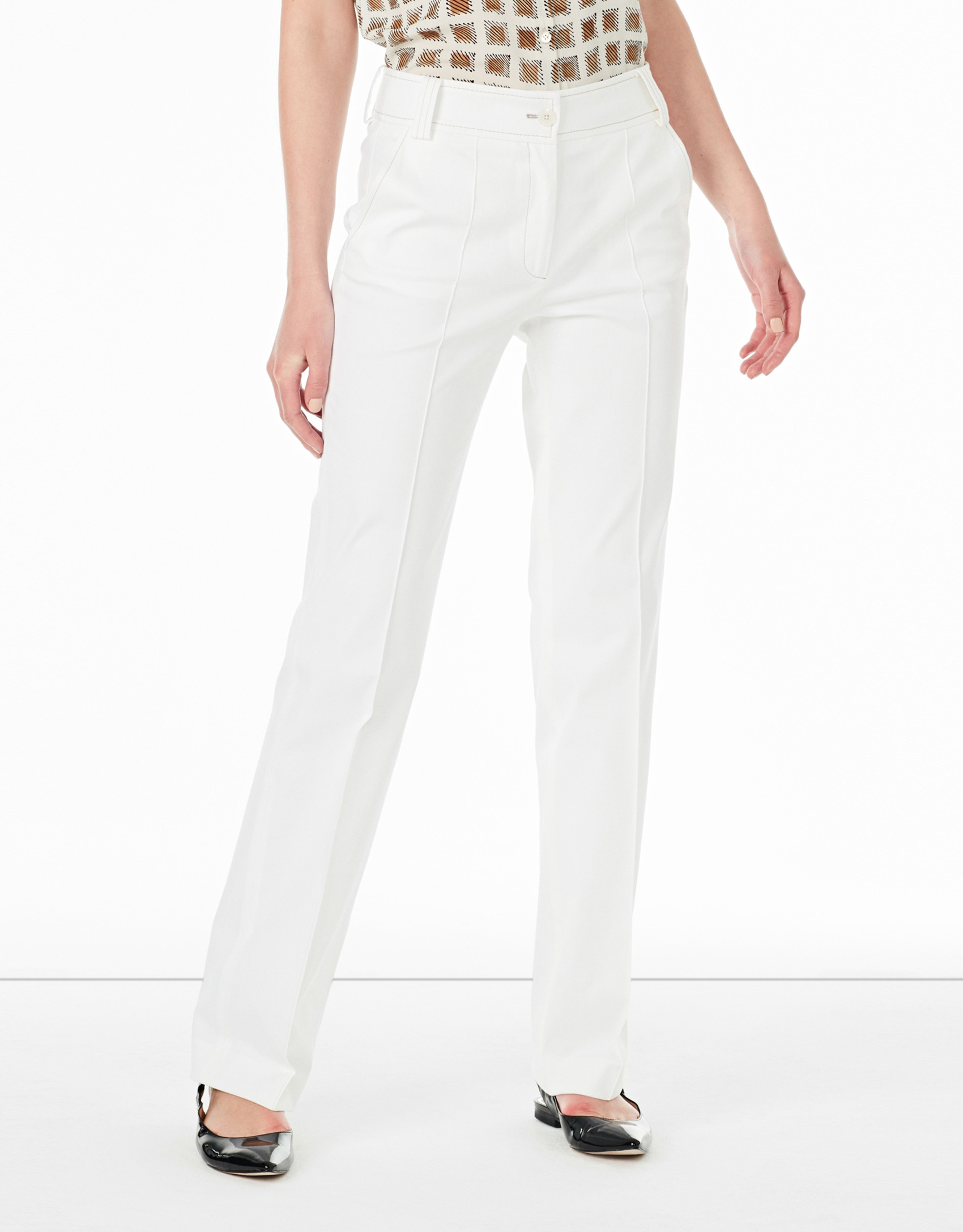 Pantalón recto blanco