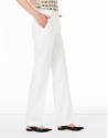 White straight pants