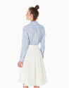 Blue and white striped shirt with pocket
