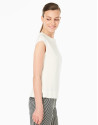 Camiseta sin mangas crema