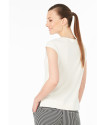 Camiseta sin mangas crema