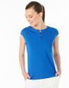 Camiseta sin mangas azul cobalto