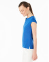 Camiseta sin mangas azul cobalto