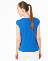 Camiseta sin mangas azul cobalto