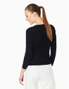 Blue sweater with square neck