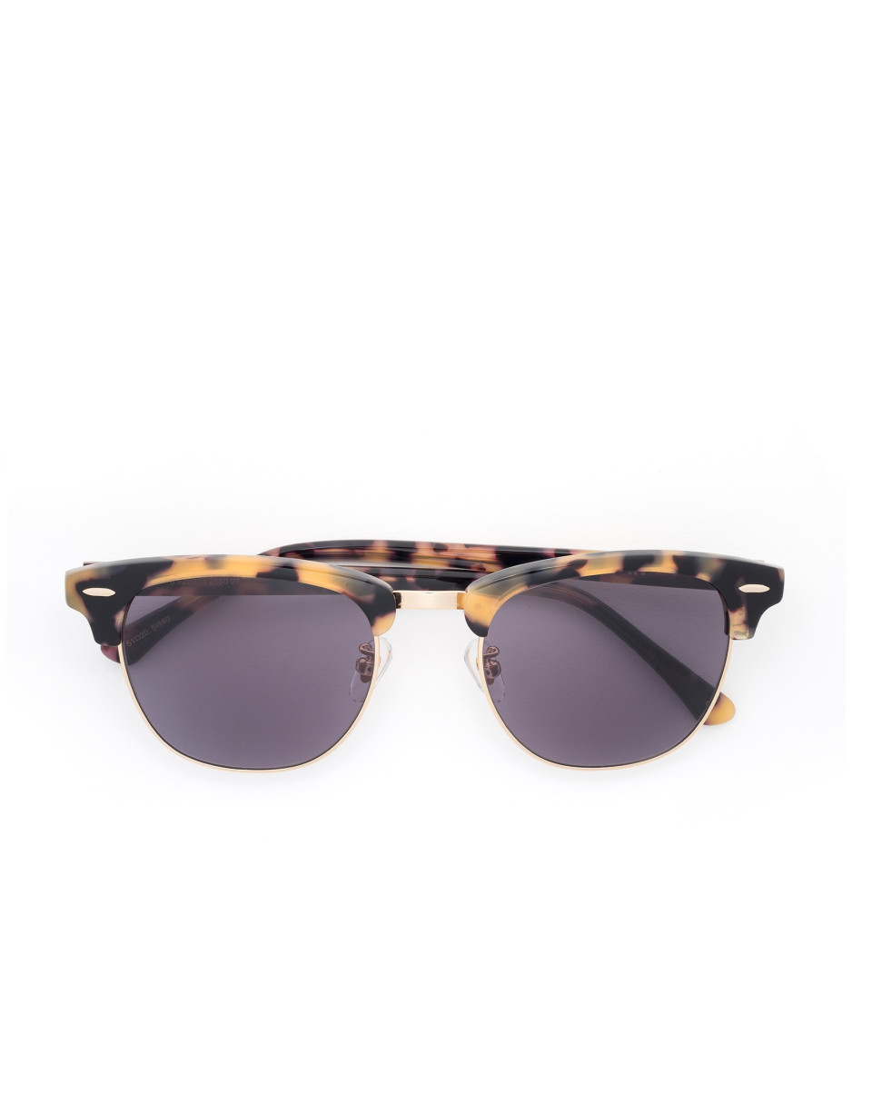 Gafas de sol retro amarillo tortuga