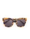 Yellow tortoise plastic and metal frame sunglasses