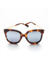 Brown tortoise plastic and metal frame sunglasses