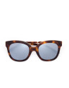 Brown tortoise plastic and metal frame sunglasses