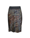 Falda corta gris jacquard delantero