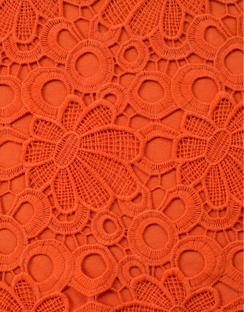 Top encaje naranja