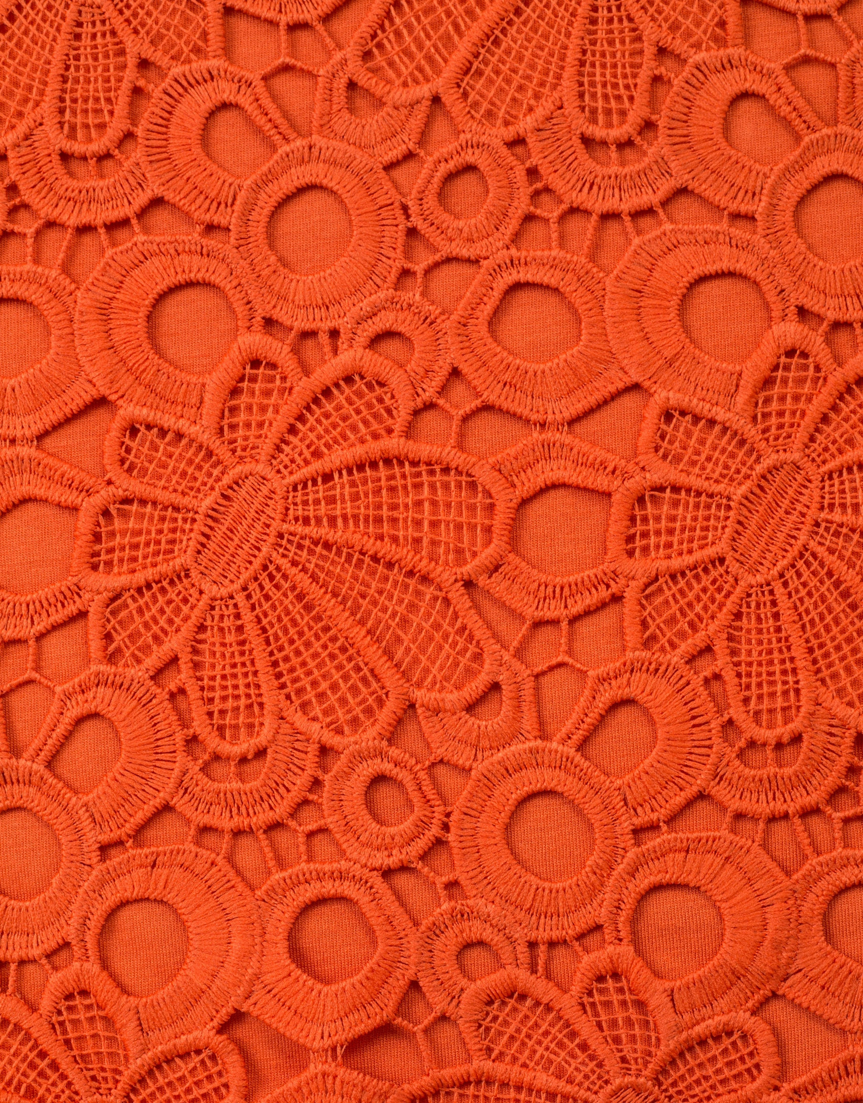 Top encaje naranja
