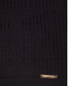 Black openwork sweater