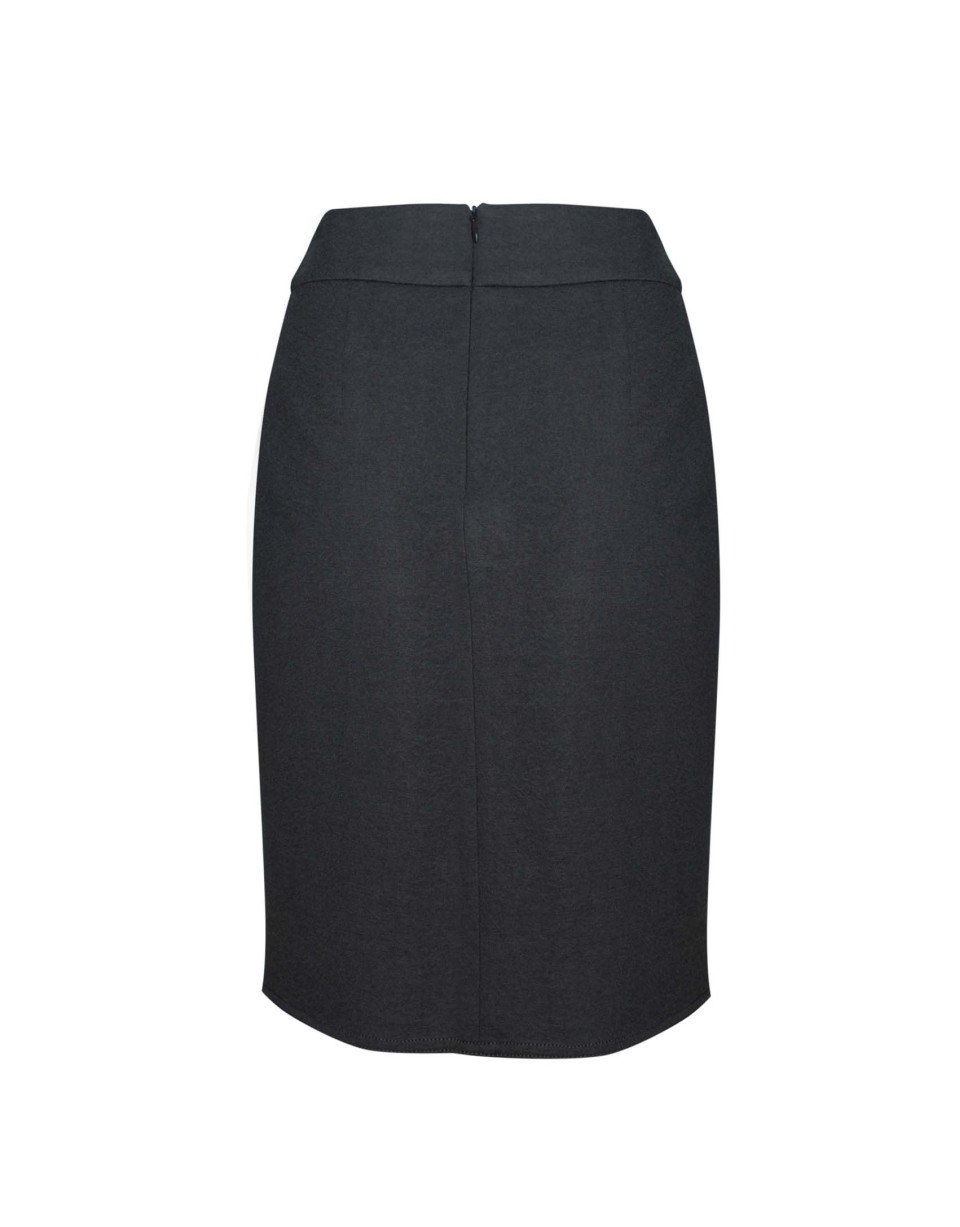 Falda corta gris jacquard delantero