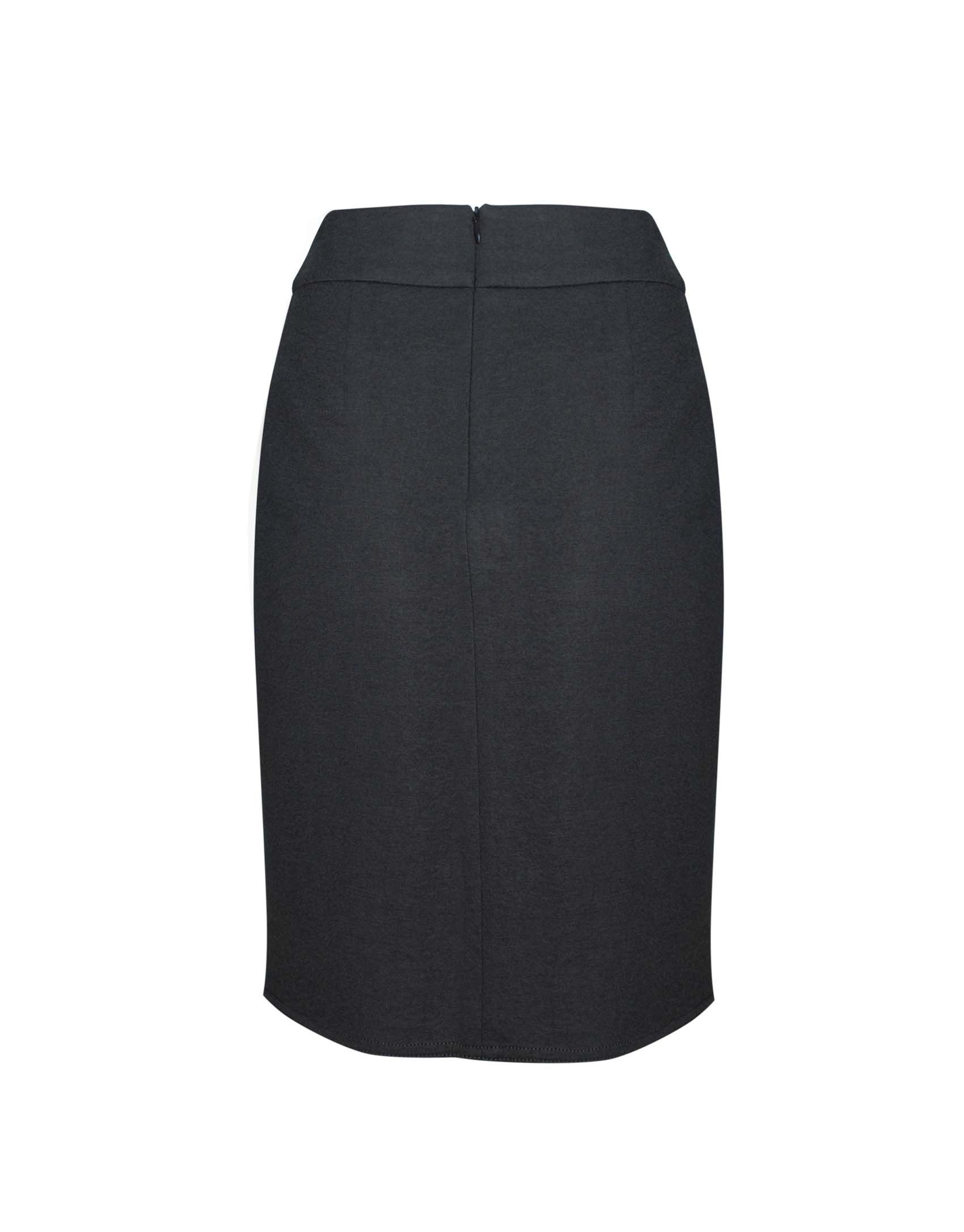 Falda corta gris jacquard delantero