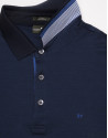 Polo microdibujo azul marino