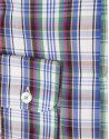 Red, blue and green checked shirt