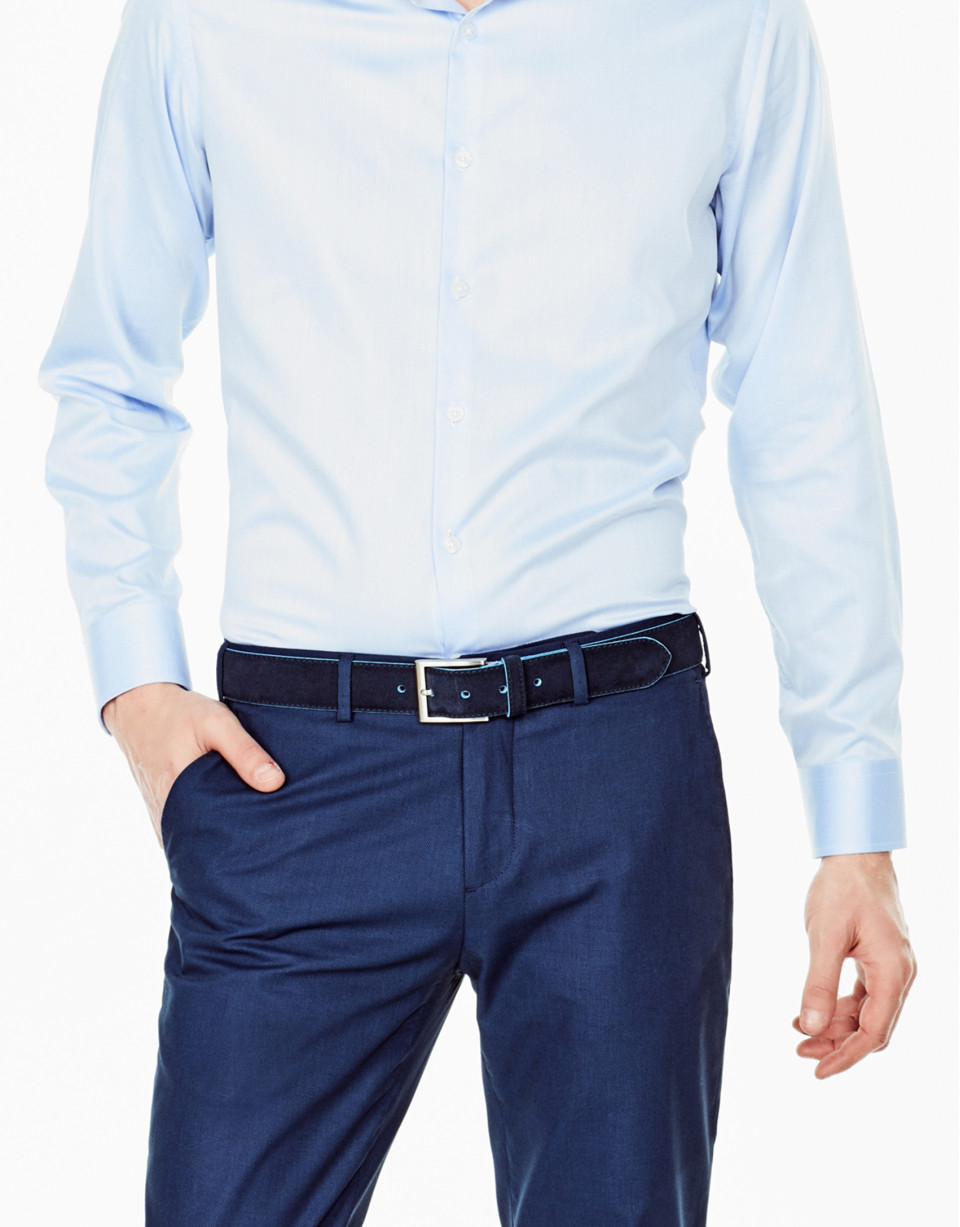 Pantalón chino regular azul marino