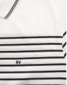 Polo blanco rayas marino