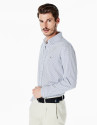 Blue paisley print sport shirt