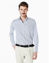 Blue paisley print sport shirt