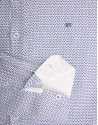 Blue paisley print sport shirt