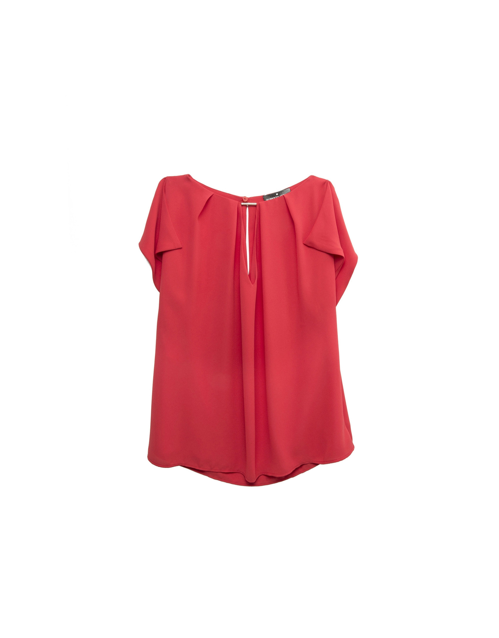 Top escote lágrima rojo