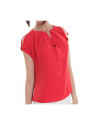 Top escote lágrima rojo