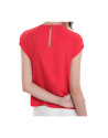 Red top with tear drop neckline