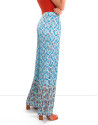 Pantalón palazzo estampado azul indigo