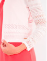 Off white openwork knit jacket