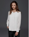 Ivory blouse with tucks