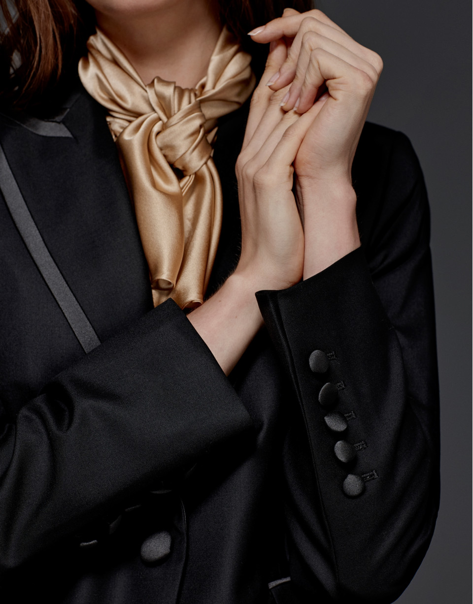 Black tuxedo jacket