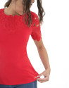 Camiseta encaje azalea
