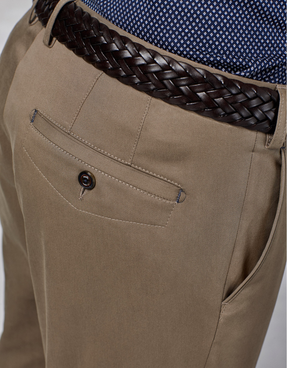 Mink-colored cotton chinos