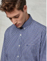 Camisa sport cuadro azul / blanco