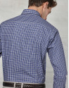 Camisa sport cuadro azul / blanco