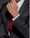 Black wool slim fit suit